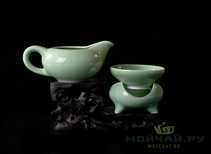Набор для чайной церемонии # 21326 фарфор Гайвань - 100 мл 6 пиал - 64 мл Гундаобэй - 154 мл Сито