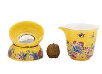 Набор посуды для чайной церемонии из 9 предметов # 41473 фарфор: гайвань 135 мл гундаобэй 160 мл сито 6 пиал по 53 мл